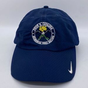 Nike Golf Hats Adult OSFA Navy Blue Swoosh Athletic Golfer Strap Back Sports Men